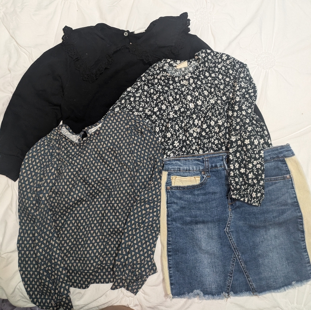 Girls bundle lot size 9, Zara tops Joe's skirt